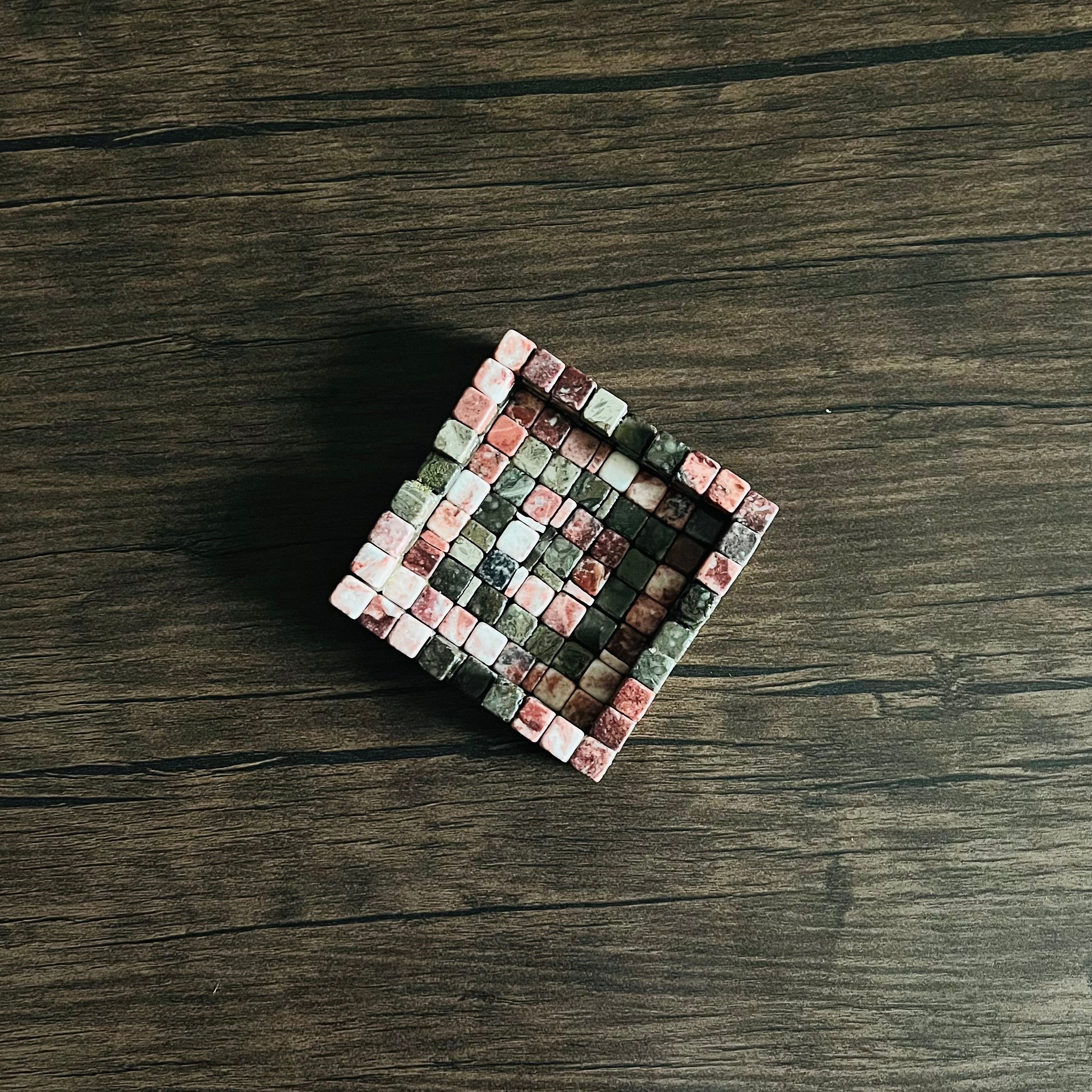 Modern Quirky Edge – Mosaic Stone Ashtray for Bold Spaces